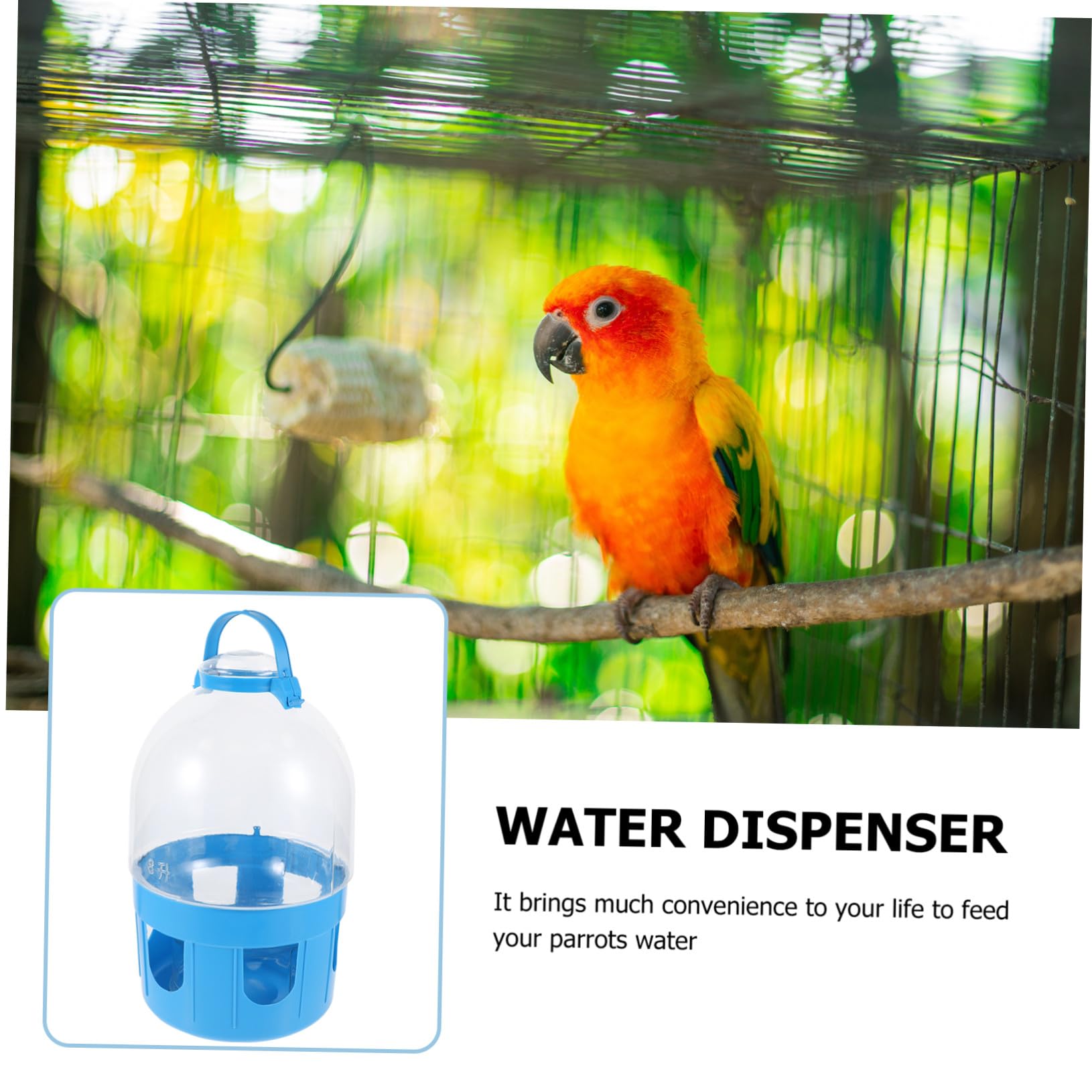 VILLCASE Robuster Taubenwasserspender aus PVC mit Großem Fassungsvermögen Blau Leicht zu Reinigen Wassertränke für Vögel im Haushalt