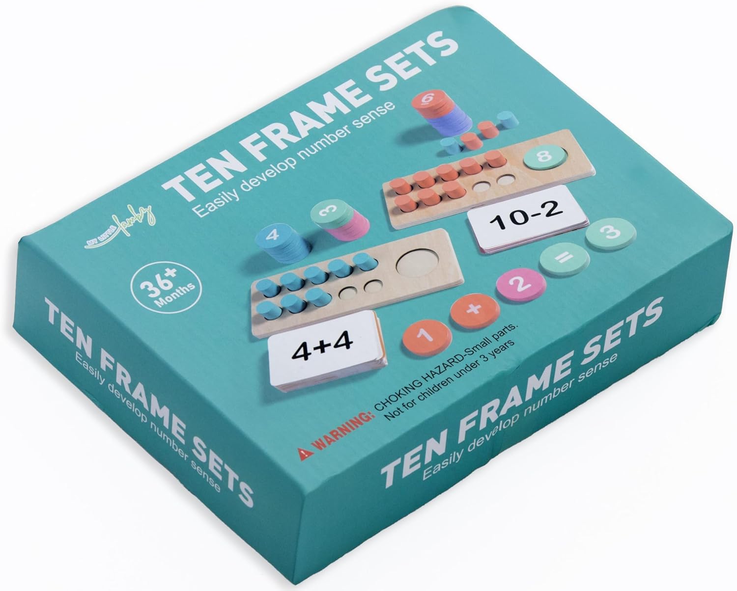 Wooden Counting Toy Set - Toddler Math Toys - Montessori Math Learning Manipulatives for Toddlers 36 mths+ - Educational Number Blocks with Storage Bag - Preschool Counting Game