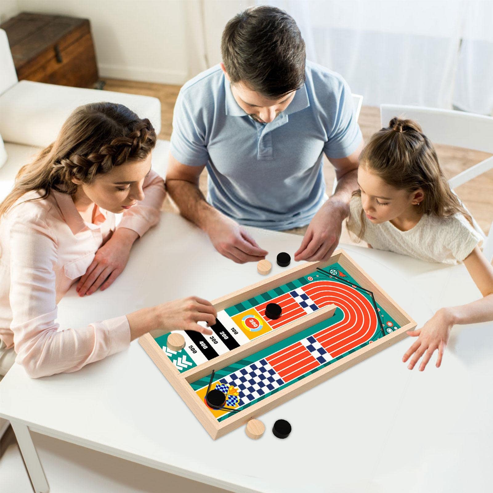 Fast Sling Puck Bordspel - Draagbaar IJsbal-Vechtspel voor Kinderen en