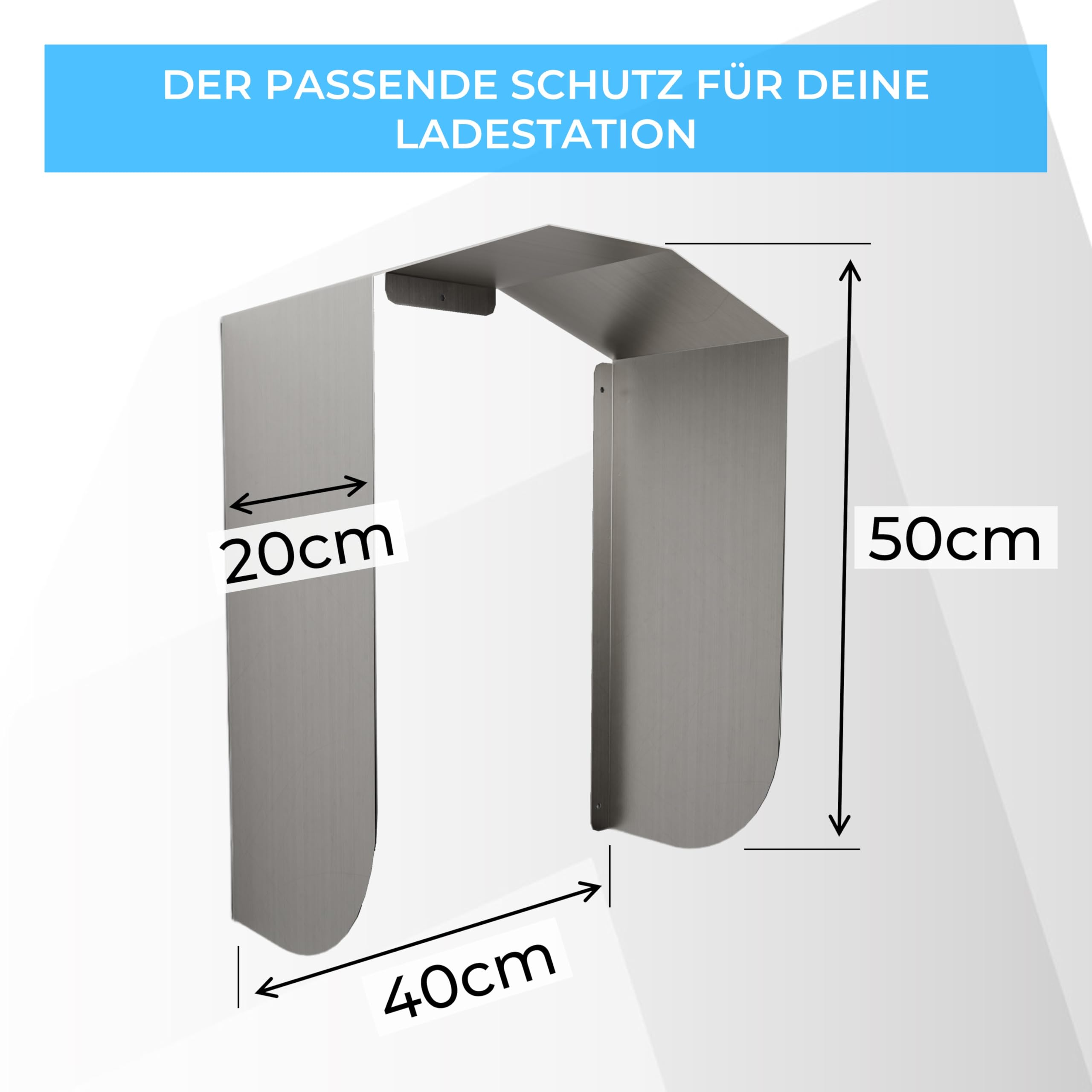 Graft Wallbox Wetterschutz | Schutzdach für e-Auto Ladestation | Zubehör für Wallboxen | Regenschutz, UV-Schutz, Sonnenschutz | Überdachung für Ladesäule | Edelstahl Abdeckung wetterfest