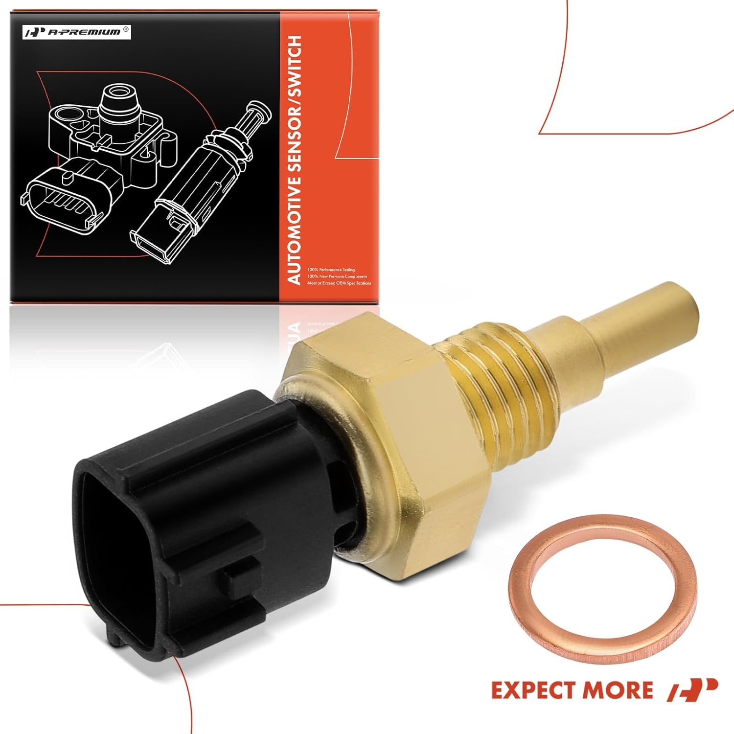 A-Premium Engine Coolant Temperature Sensor [2 Pins] Compatible with Subaru & Scion & Toyota, fits Outback 2013-2019, Forester 2013-2018, Impreza, Crosstrek, Legacy, Tribeca, WRX STI, BRZ, 86, FR-S
