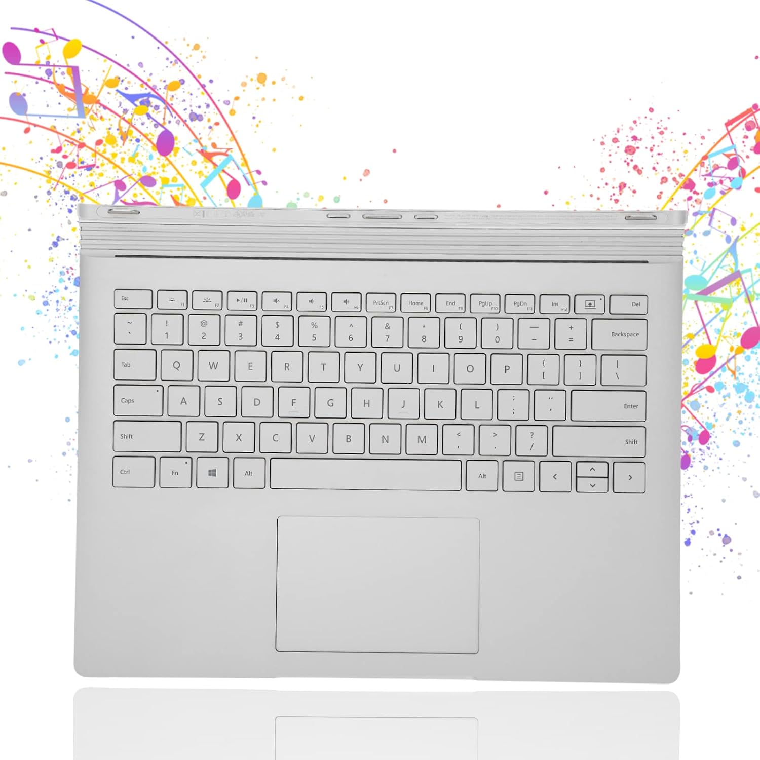 Diyeeni Keyboard for Surface Book, Portable Replacement Keyboard for Microsoft Book Base 1704 1705 1785, Multifunctional Full Key Keyboard, Comfortable Buttons
