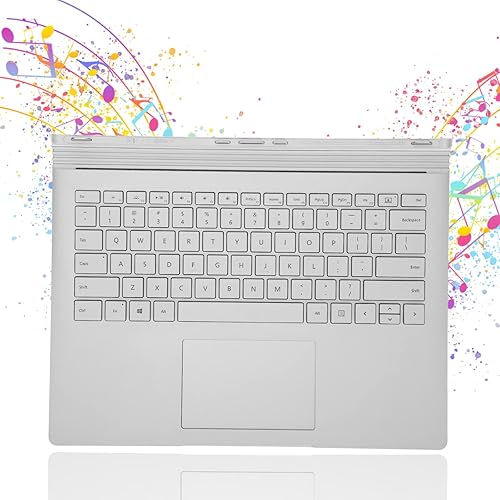 Miniatura 8 de Diyeeni Teclado para Surface Book, teclado portátil de repuesto para Microsoft Book Base 1704 1705 1785, teclado multifuncional de tecla completa,