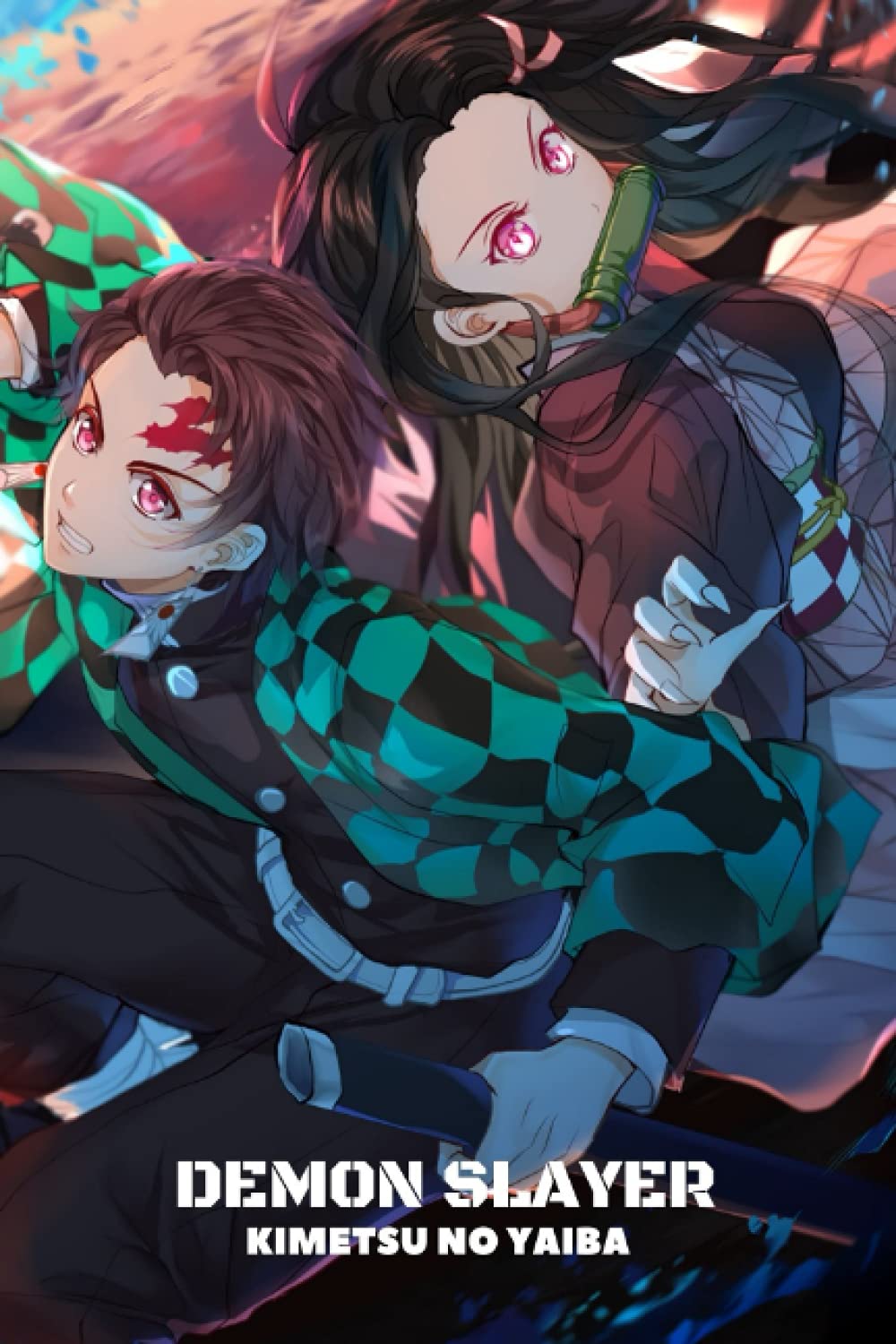 Demon Slayer 10 Notebook: manga Demon Slayer Kimetsu no Yaiba,1 to 10 lined paper Demon Slayer Kimetsu no Yaiba anime lover school Christmas birthday