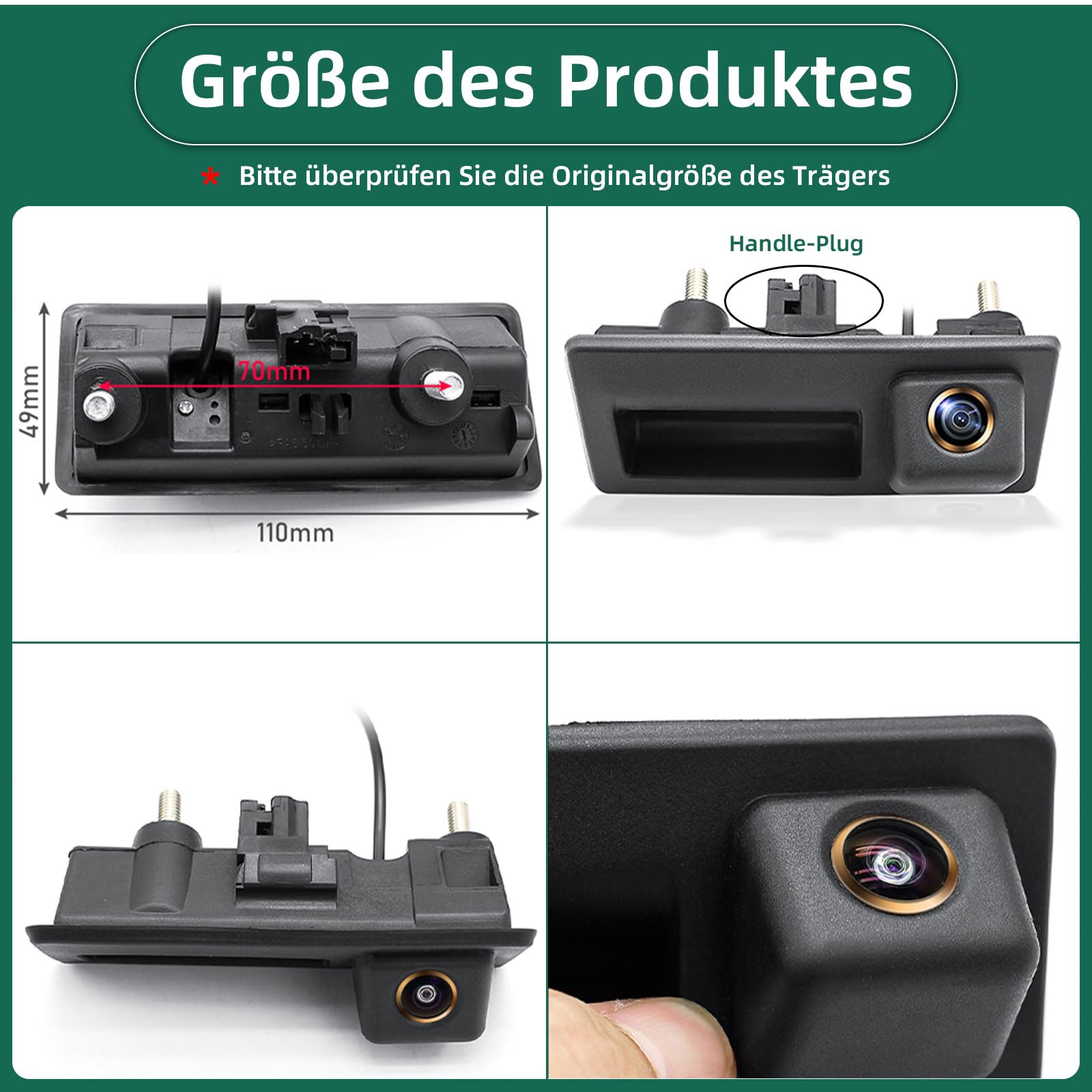 HD 1080P Auto Rückfahrkamera für Audi A4L A5 A3 Q3 Q5 RS6 VW Passat Tiguan Jetta Sharan Lavida Skoda