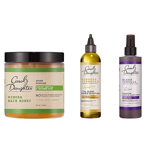 Carol's Daughter Cuidado del cabello rizado - Kit más vendido: pomada de miel de mimosa, aceite de cuero cabelludo y cabello de fuerza de diosa, disponible en Yaxa Costa Rica