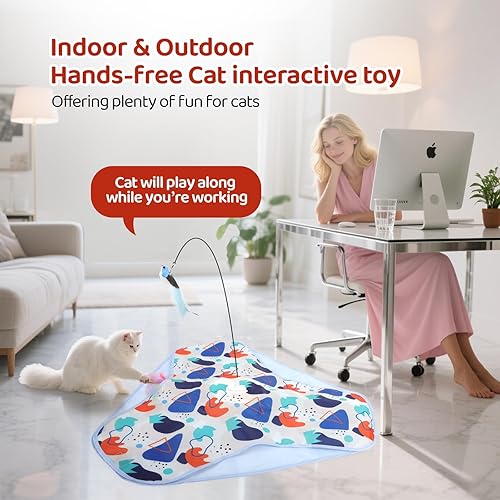 Miniatura 7 de Juguetes interactivos para gatos, juguete automático para esconderse y buscar, recargable tres en uno, adecuado para que los juguetes de gatitos