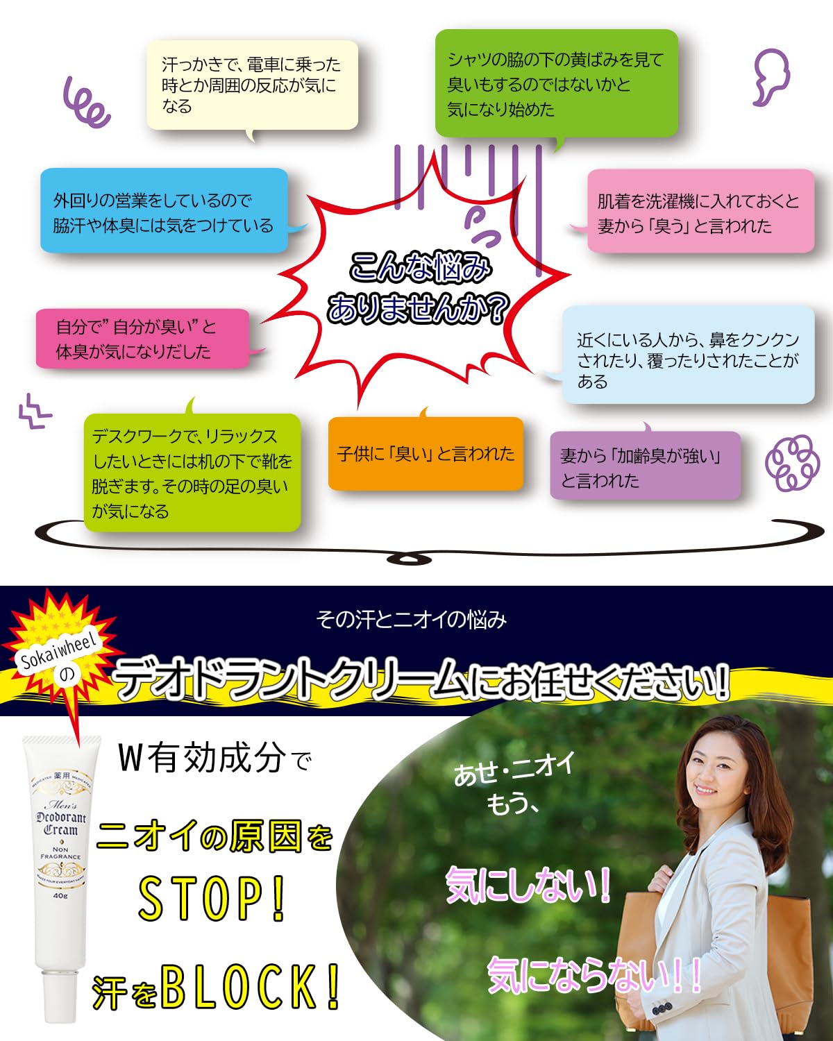 Amazon.co.jp: デオドラント わきがクリーム 【2つの有効成分を贅沢に