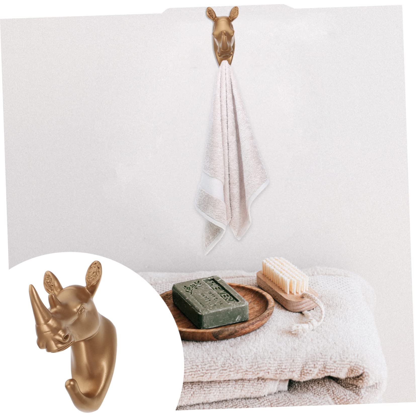 IMIKEYA 6piezas Ganchos De Pared Forma De Animales De Colgadores Para Ropa Decoración De Dormitorio y Ganchos Resistentes Para Llaves Bufandas