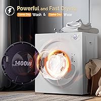 Vista 4 de ROVSUN 25LBS Full Automatic Washing Machine and 2.6CuFt Portable Clothes Dryer Set, Electric Laundry Washer and Dryer Combo Set with Stainless Steel