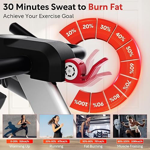 Miniatura 6 de Sperax Bicicleta estática, bicicletas estacionarias para el hogar con aplicación exclusiva, bicicleta estática magnética con cómodo cojín de