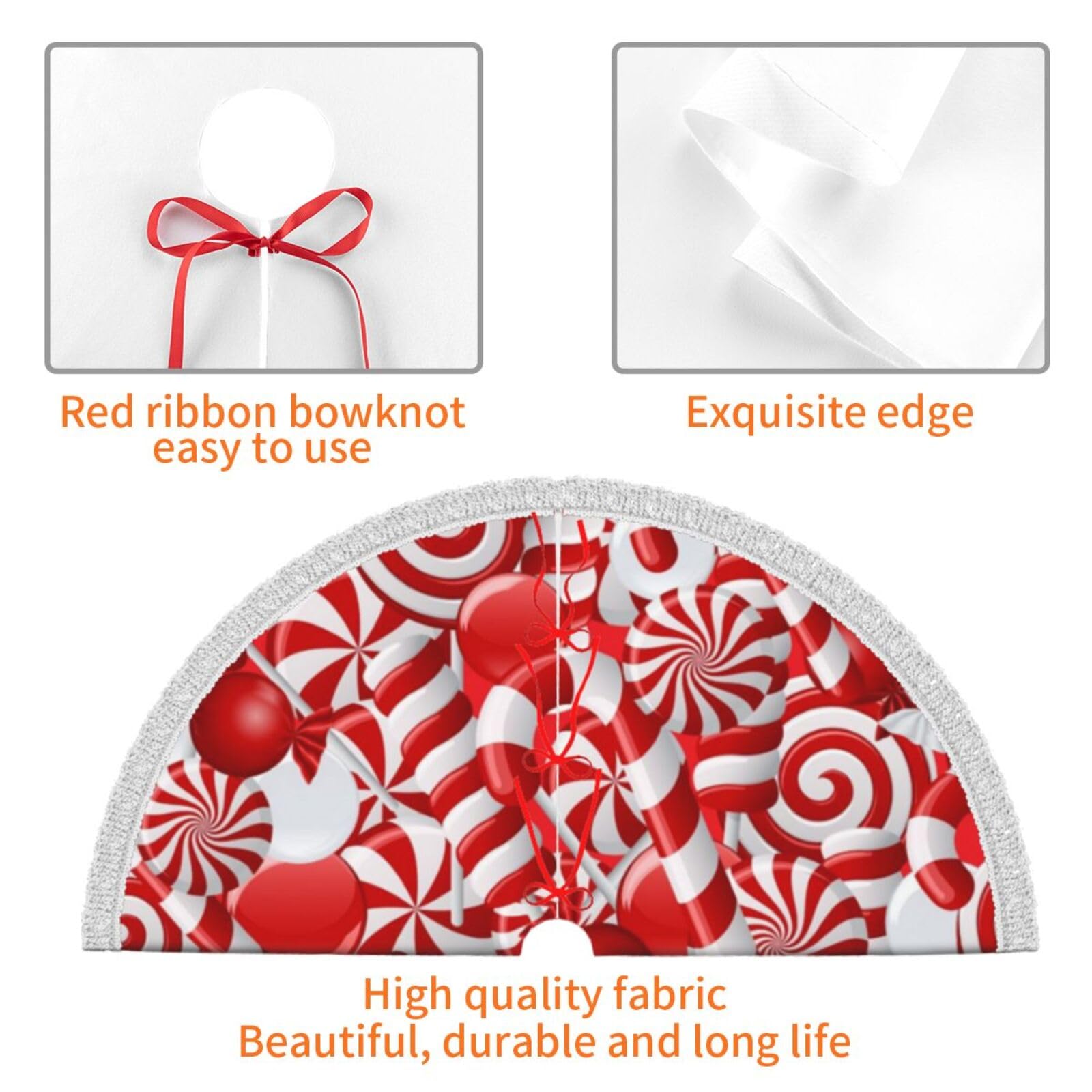 Couverture De Sapin De Noël 120 Cm, Tapis Rond Pour Décoration De Sapin