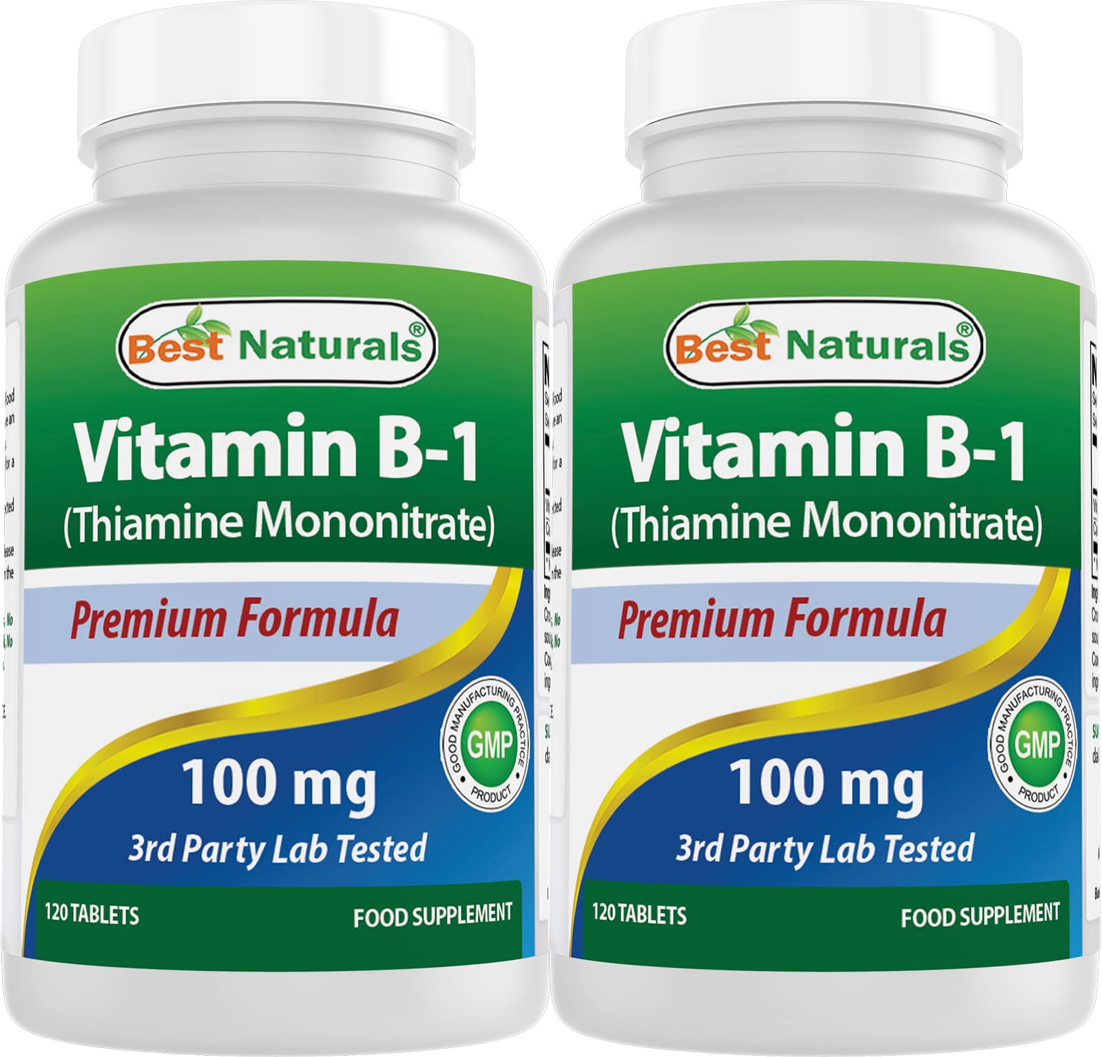 Best Naturals Vitamin B1 as Thiamine Mononitrate 100 mg 120 Tablets (120 Count (Pack of 2))