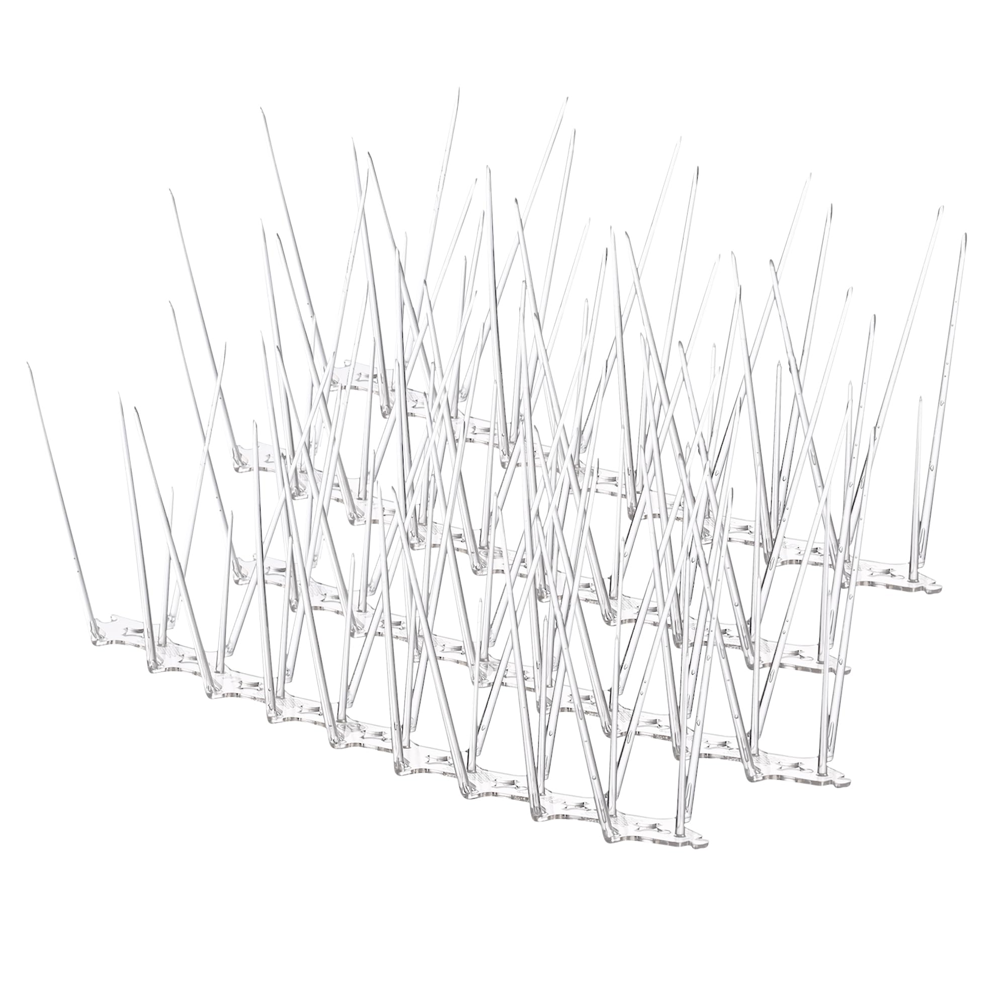 Kuber Industries Pack of 6 Transparent Bird Spikes for Pigeon Control | Plastic Weather Resistant Anti-Pigeon Spikes for AC/Window & Outdoor Balcony