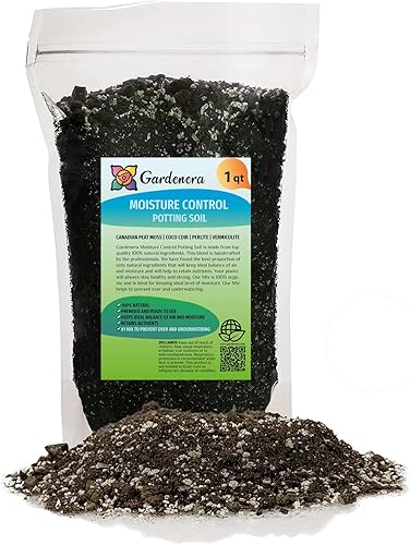 Gardenera Suelo para macetas con control de humedad, evita el riego excesivo y bajo de tus plantas en contenedor, 1 cuarto de galón