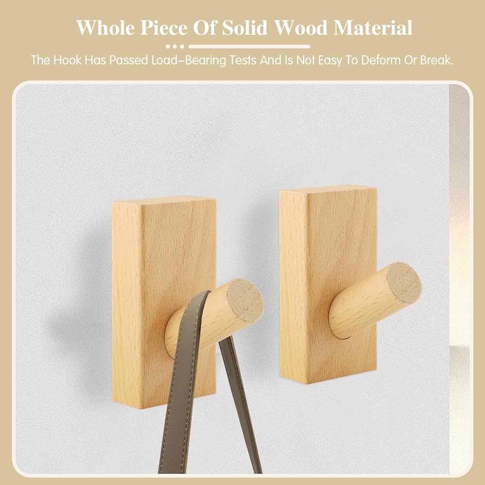 Ganci Appendiabiti Bambini 6 Pezzi - Legno Autoadesivo Animali - Foto 3