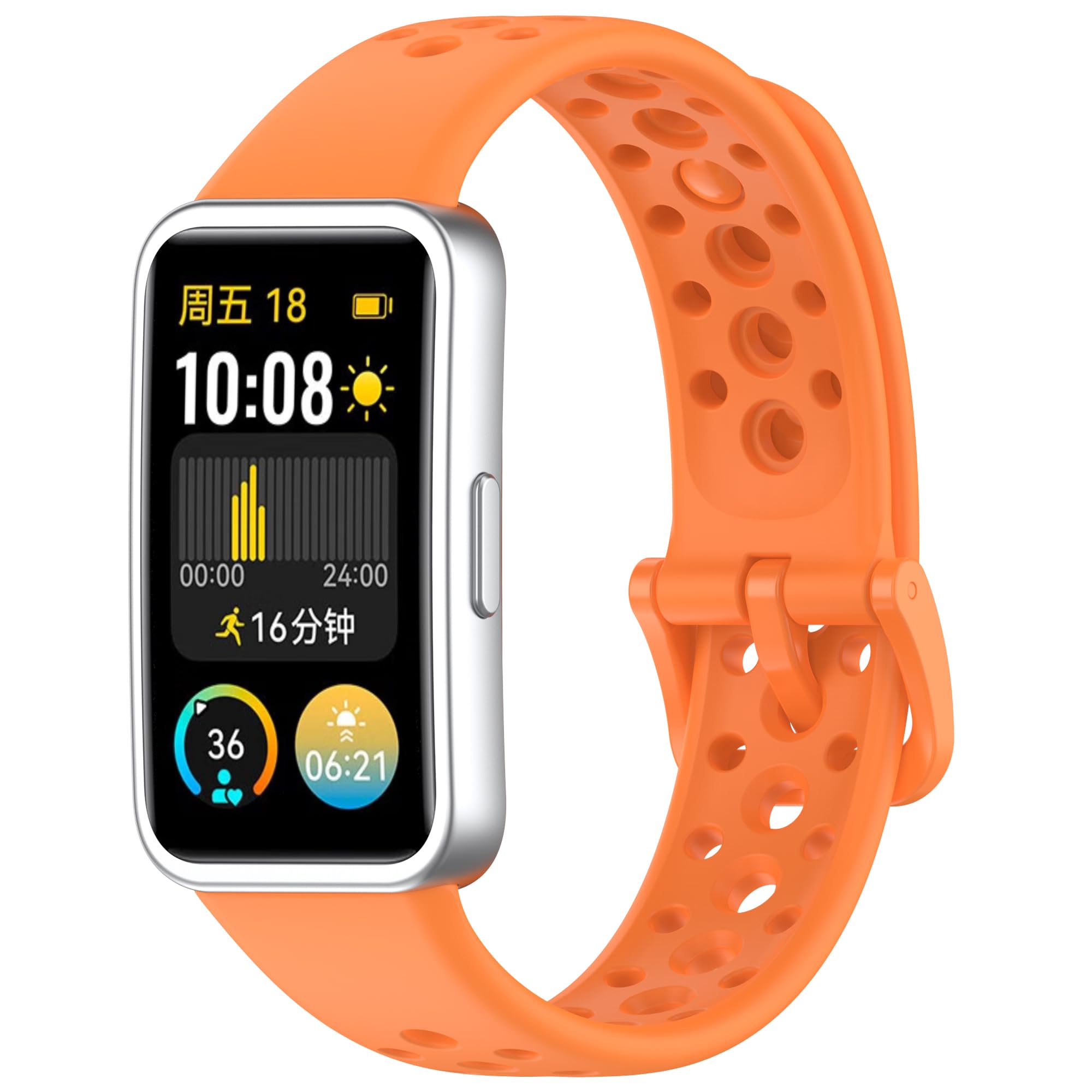 Strap Compatible with Huawei Band 10 9 8 Strap, Adjustable Breathable Silicone Replacement Bracelet for Huawei Band 10 9 8 Smartwatch Accessories, Female Male Straps