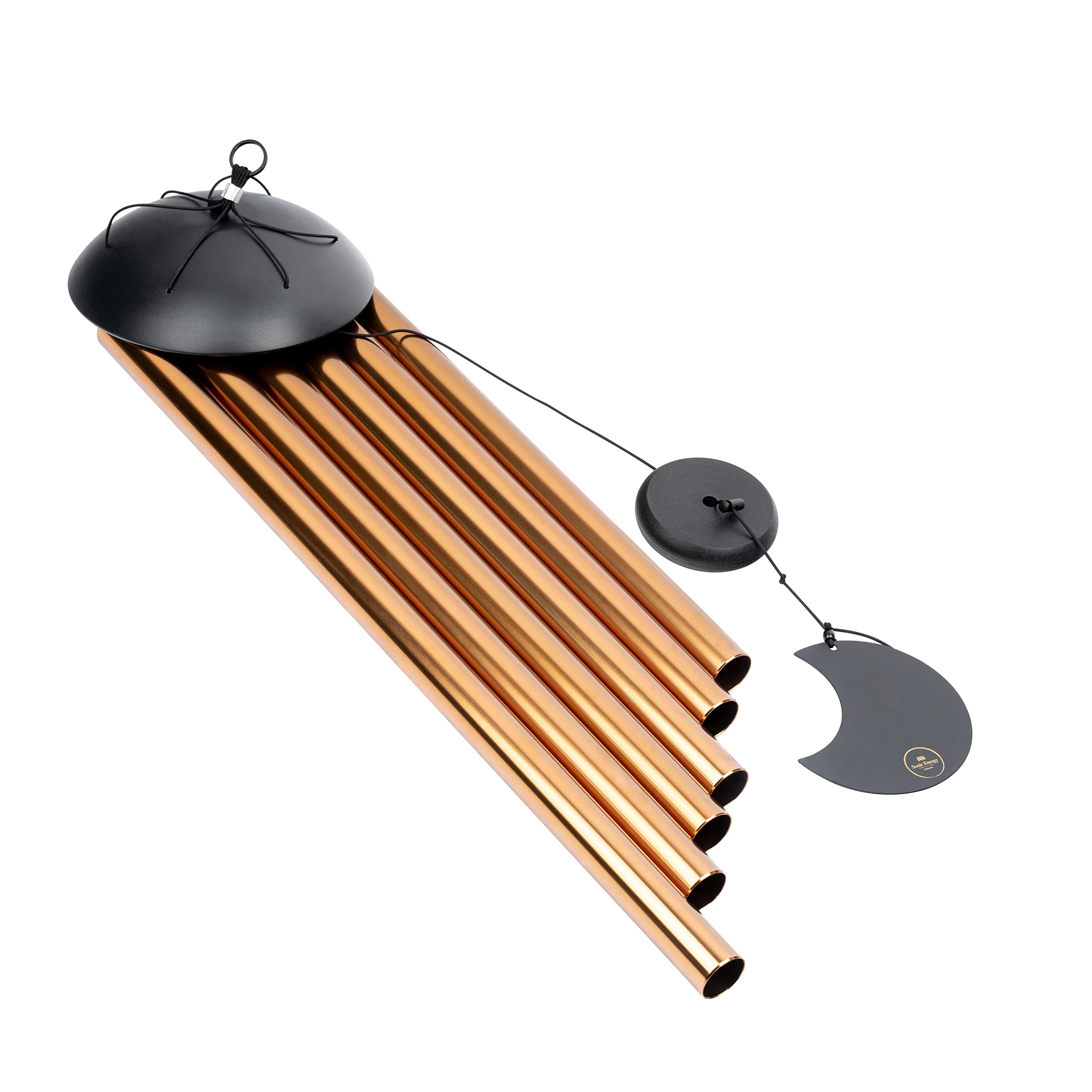 Sonic Energy Moon Meditation Chime – 110 cm, Bronze – Windspiel mit 6 Klangstäben, 432 Hz – Dekoration für Innen- und Außenbereich (MMC44B)