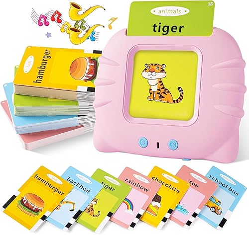 OUYOFI Tarjetas didácticas parlantes para niños, 384 piezas de palabras visuales, juguetes de terapia del habla para niños pequeños, juguetes