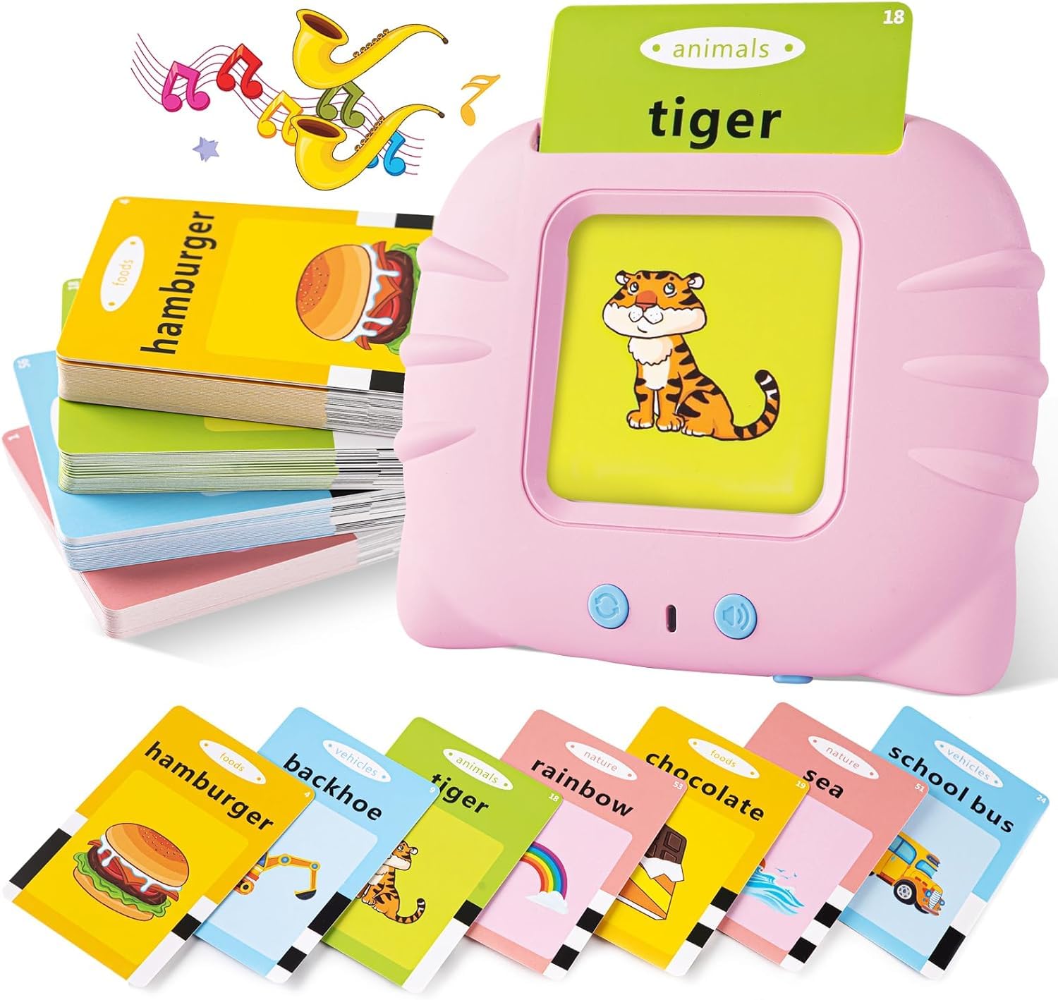 Talking Flash Cards for Toddlers 3 4 5 6 Years Speech Therapy Toys Autism Toys Learning Cards Audible Sound Machine with 224 Sight Words Birthday Gifts for Boy Girl