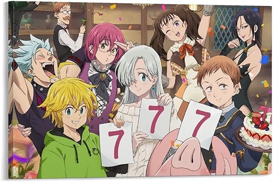Amazon Co Jp 七つの大罪 ポスター 装飾画 アートパネル かわいい 壁掛け インテリア の装飾 アニメ キャンバス 絵画 スタイリッシュでモダン 油絵 人気 アートポスターモダン 壁の絵 部屋装飾 アートボード モダン インテリア絵画 アートポスター 寝室の装飾 部屋飾り