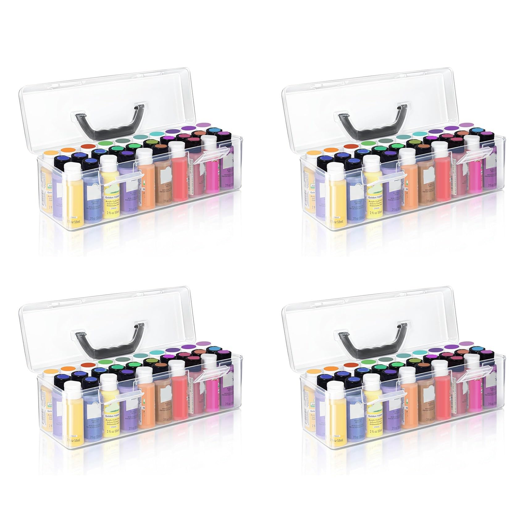 Boîte de rangement peinture acrylique 30 flacons contre le désordre