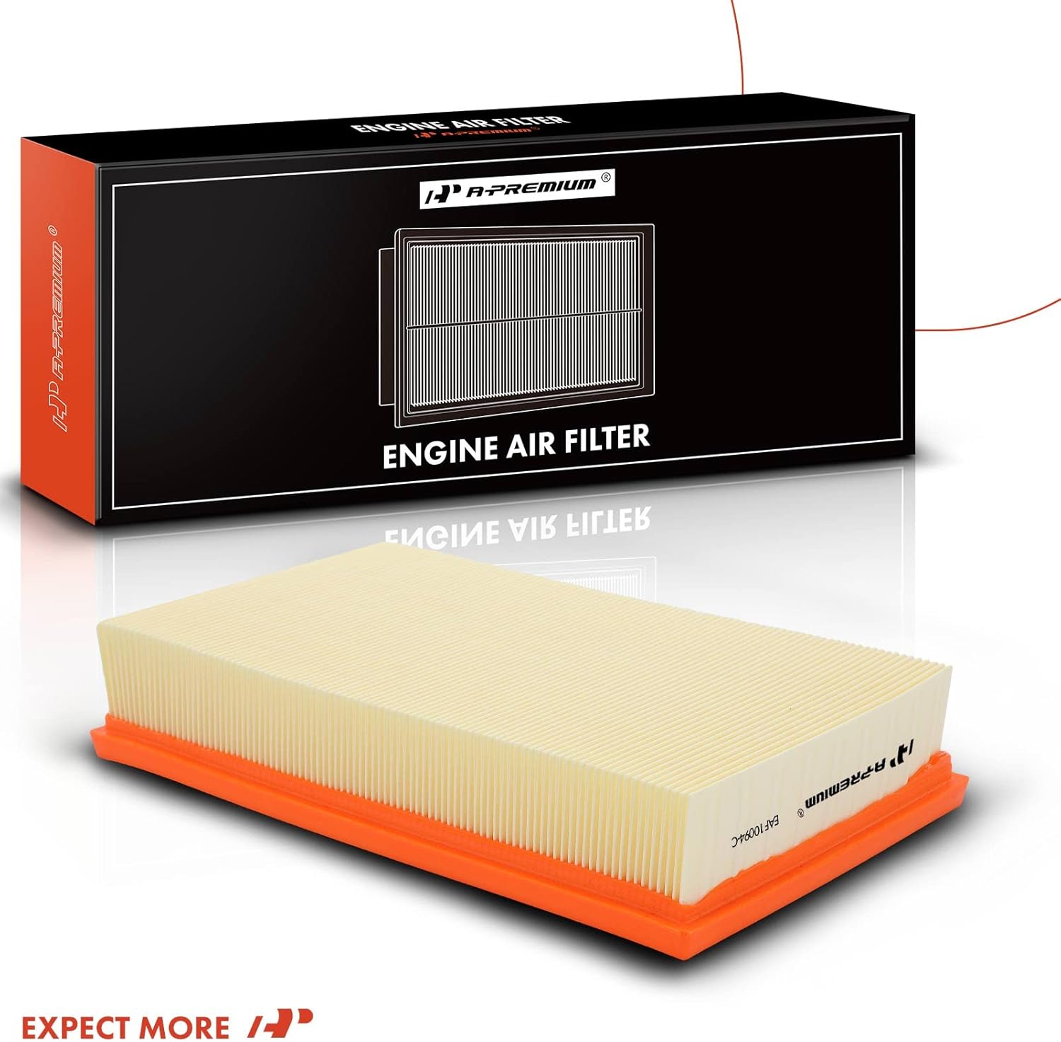 A-Premium 2-PC Engine Air Filter Compatible with Ford Fusion 2006-2012 & Mazda 6 2009-2013 & Mercury Milan 2006-2011, 2.3L 2.5L, Flexible Panel, Replace# 6E5Z9601EA