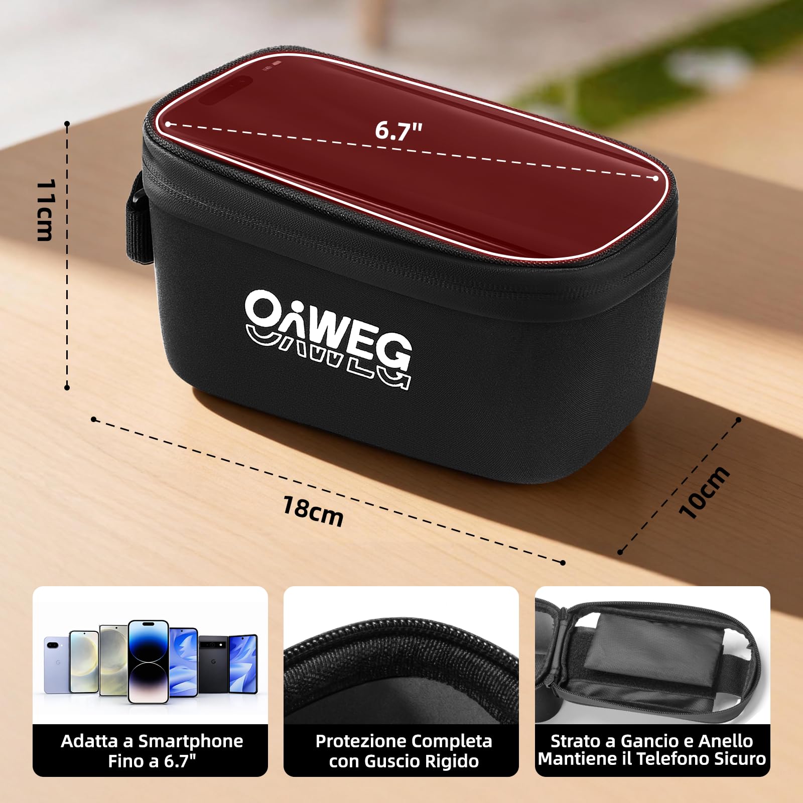 Borsa Telaio Bici Impermeabile 1,9L con Supporto Manubrio, TPU Touch Screen per Smartphone Fino a 6.7" – Impermeabile e Antivibrazione per MTB e Commuting, Installazione Rapida