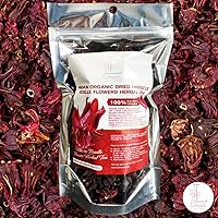 Vista 8 de Lamoone Té de hierbas de flores secas orgánicas de hibisco roselle cultivado orgánicamente en Tailandia, 100 g (3.52 oz)
