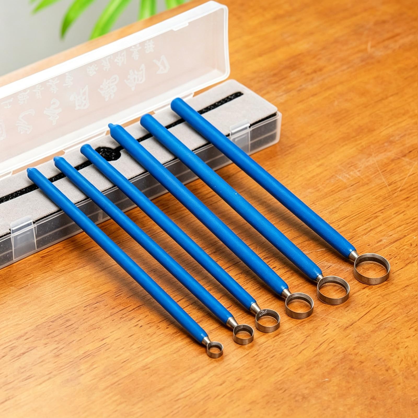 Juego de herramientas para tallar grabado, cuchillo de cerámica de acero de tungsteno con cabezales redondos de diámetro múltiple, para espacios en blanco de arcilla
