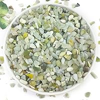 2LB 1/5 Inch Polished Jade Pebbles for Succulents & Cactus - Natural River Rocks for Indoor Plants, Vases, Planters & Gardens