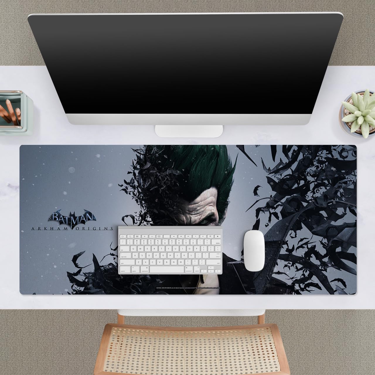 Head Case Designs Officially Licensed Batman Arkham Origins Joker Key Art 37.4 x 15.75 x 0.16 inches (900 x 400 mm) - XL Gaming Office Desk PC Keyboard Mouse Mat Pad