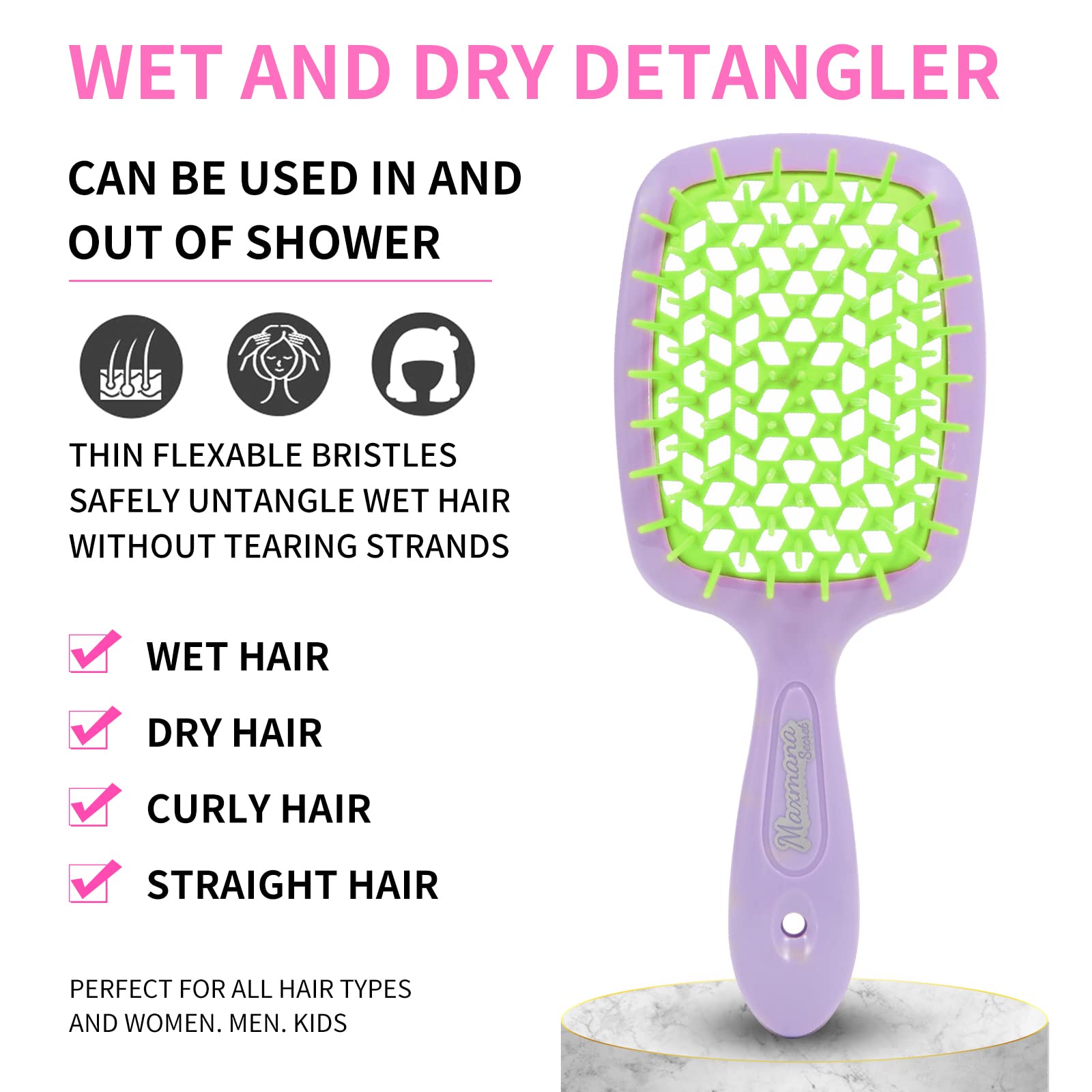 Maxmana Secret Detangler Hair brush,Detangling Brush - Image 3