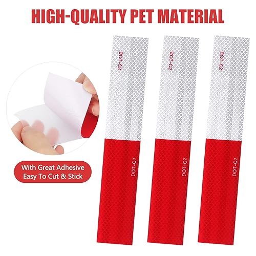 Miniatura 4 de Homelove Dot-C2 Cinta reflectante roja blanca de 2 pulgadas Ruban Reflecteur cinta autocollant cinta reflectante de seguridad al aire libre cinta