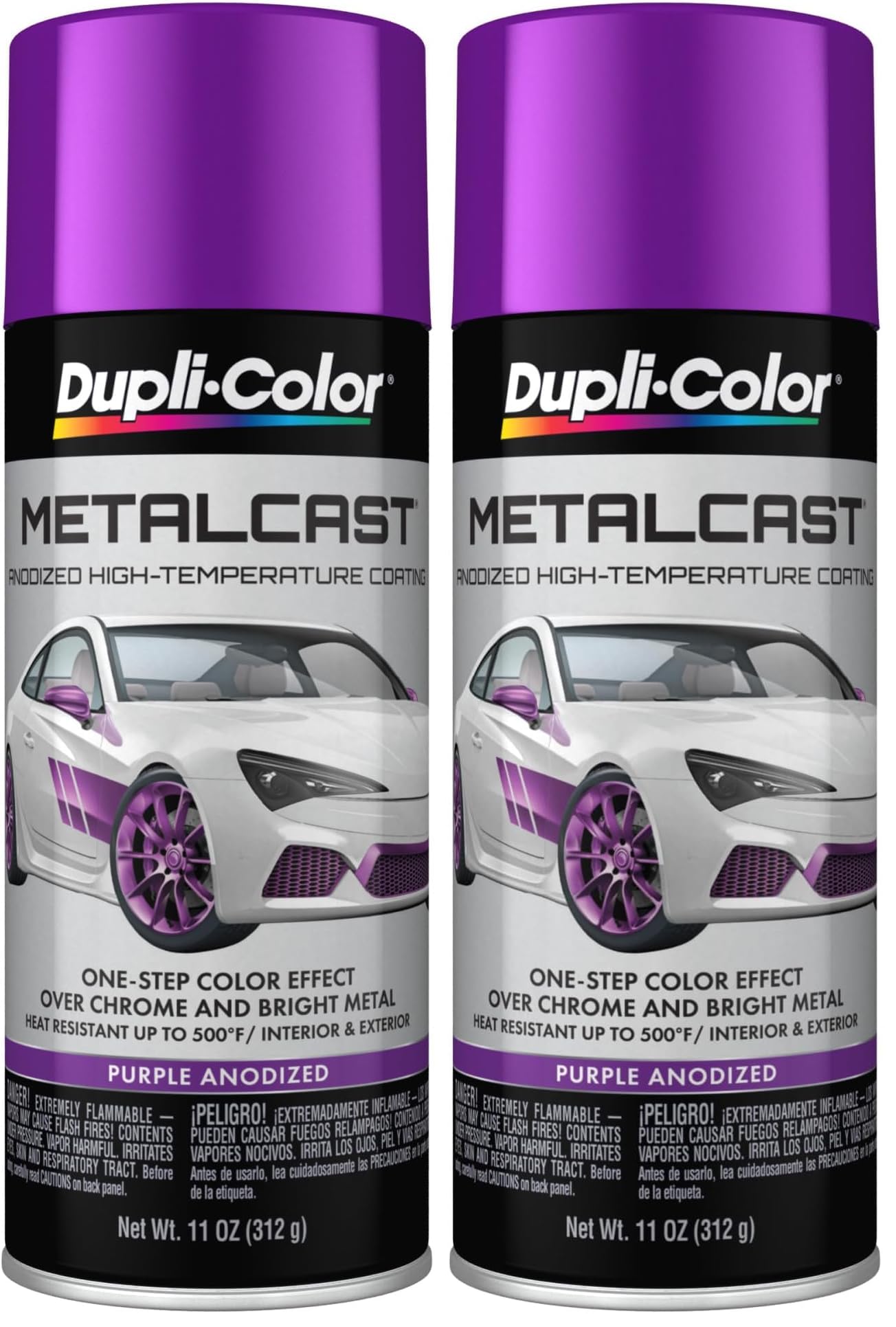 Dupli-Color MC204 Metalcast Automotive Spray Paint - Purple Anodized Coating - 11 oz Aerosol Can (Pack of 2)
