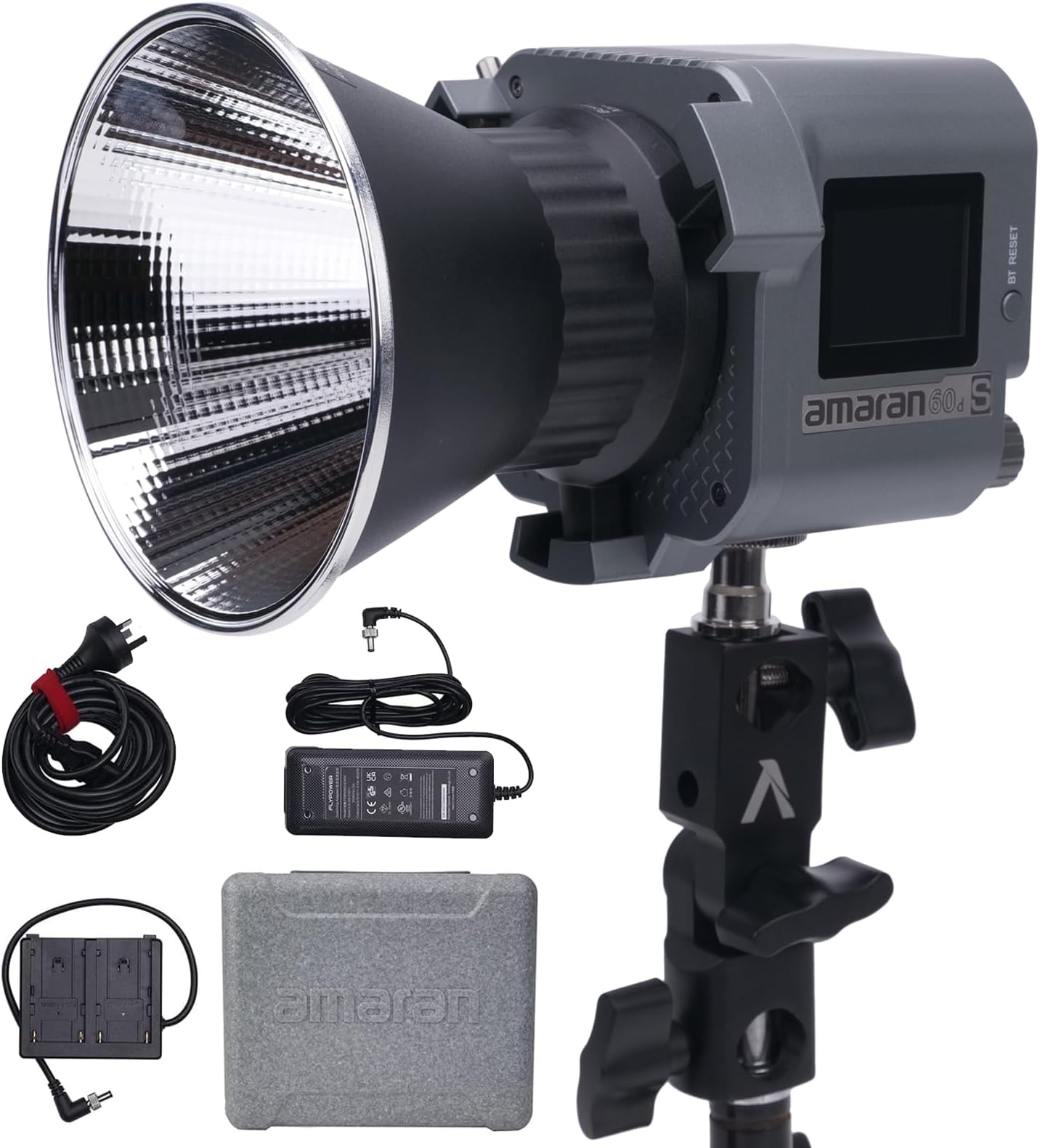 Aputure Amaran 60D S,Amaran 60D COB Daylight LED Video Light,65W 5600k Bluetooth App Control 8 Built-in Lighting Effects DC/AC Power Supply