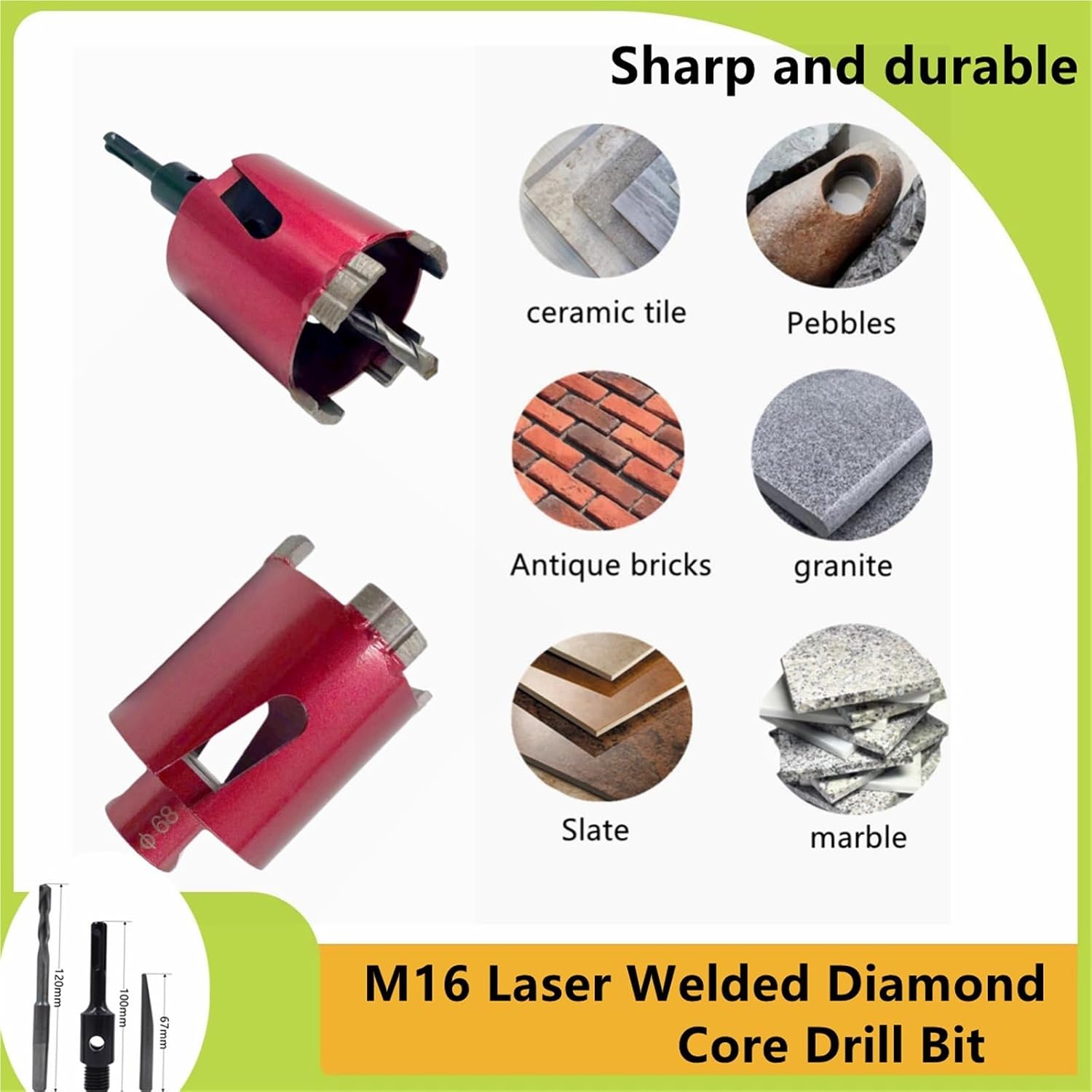 Diamond Core Drill Bit Accessories Cutting 1Pcs(82mm M16 SDS Plus)