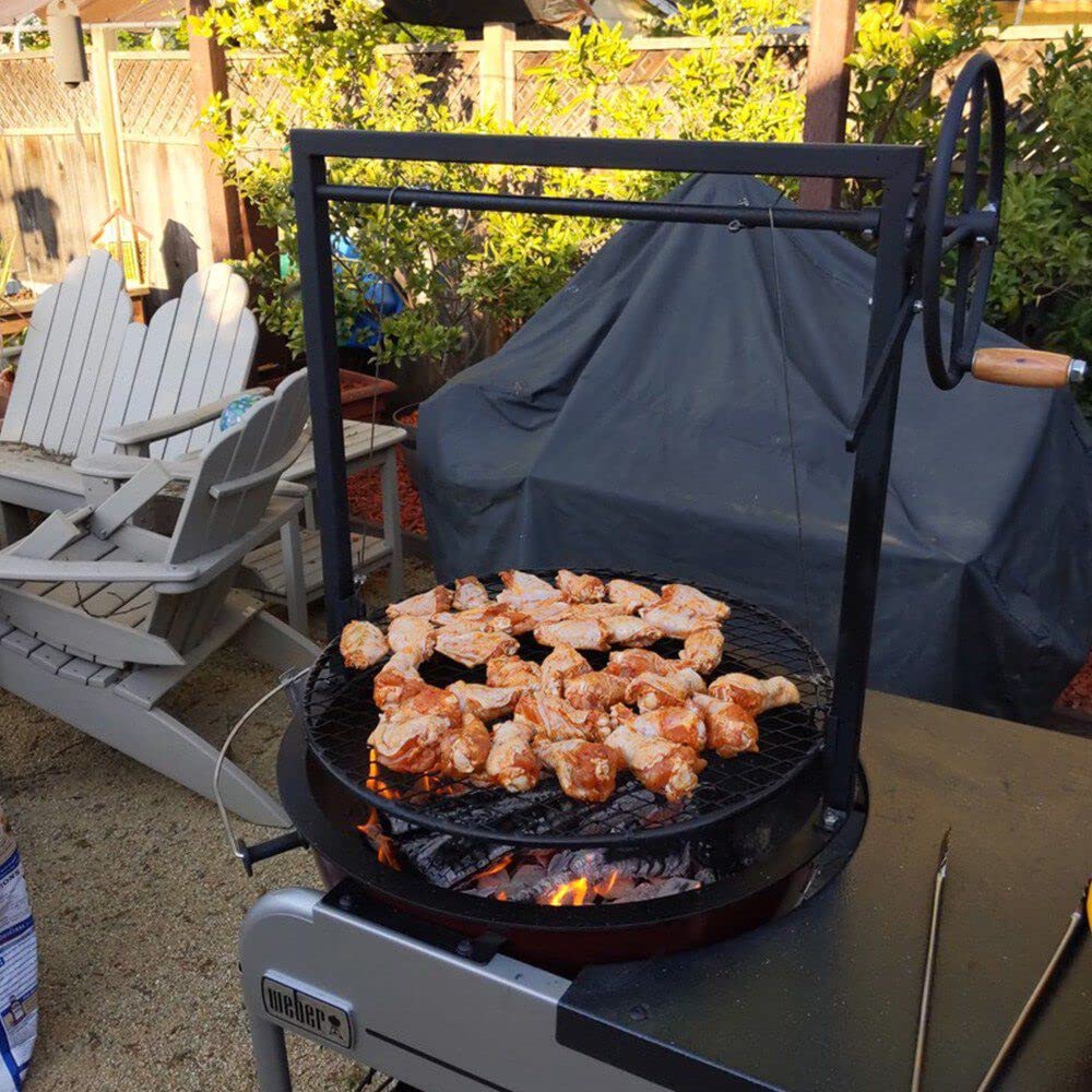 TITAN GREAT OUTDOORS 22” KettleStyle Grill Attachment, Open Flame