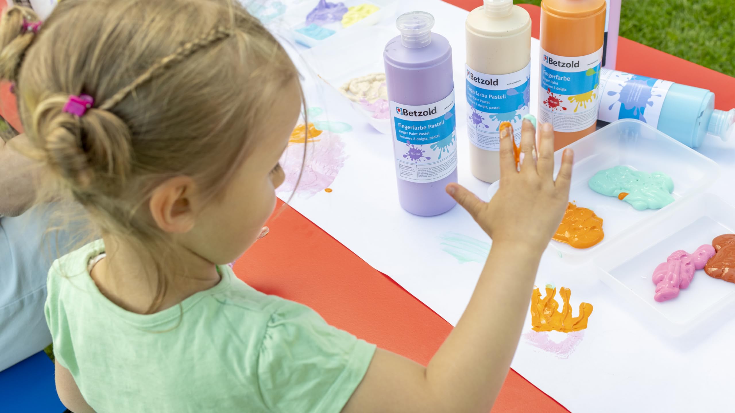 Betzold Fingerfarben 6er-Set, für Kita und Grundschule