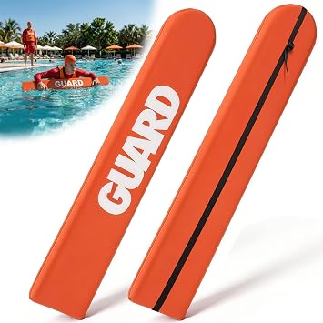 2PCS Lifeguard Rescue Tube, 40in Adjustable Life Guard Throwable Flotation Device for Pool Safety, Life Guard Equipment for Home and Commercial Use