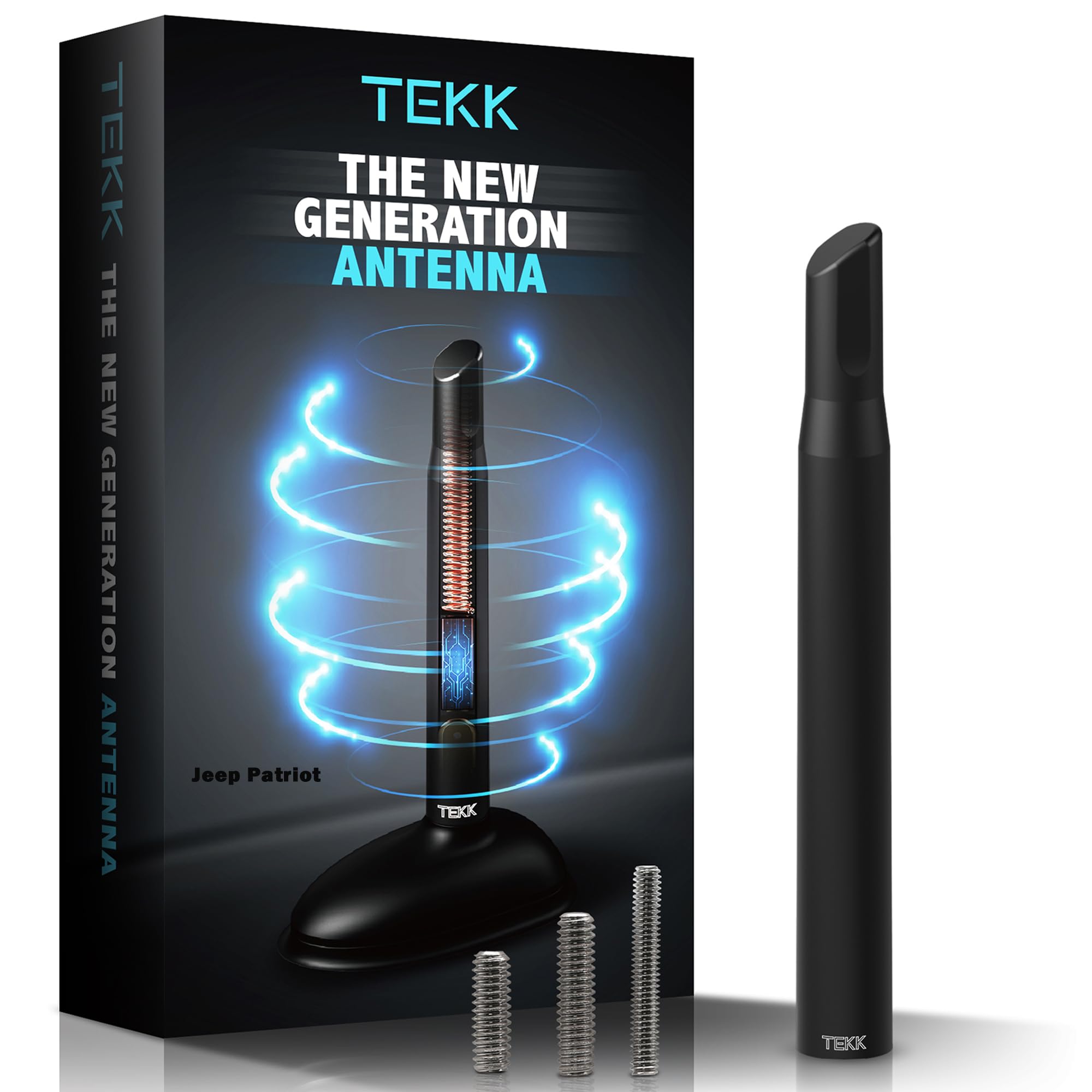 Tekk Short Antenna Compatible with Jeep Patriot 2007-2017 / Designed for Optimized FM/AM Reception / 4.8 Inches