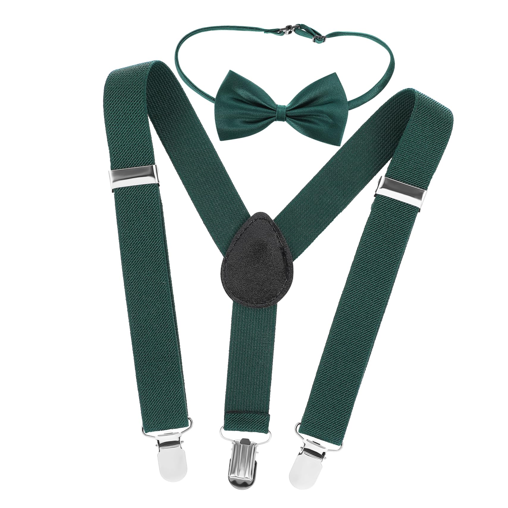 COLLBATH Bow Tie Set Boys Bow Ties Suspenders Elastic Strap Suspenders for under Clothing Matching Suspender Bow Tie Set for Men