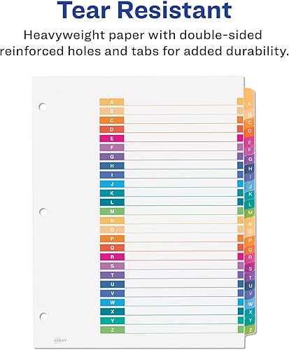 Miniatura 4 de Avery Índice, divisores de contenido, 26 pestalas (11125)
