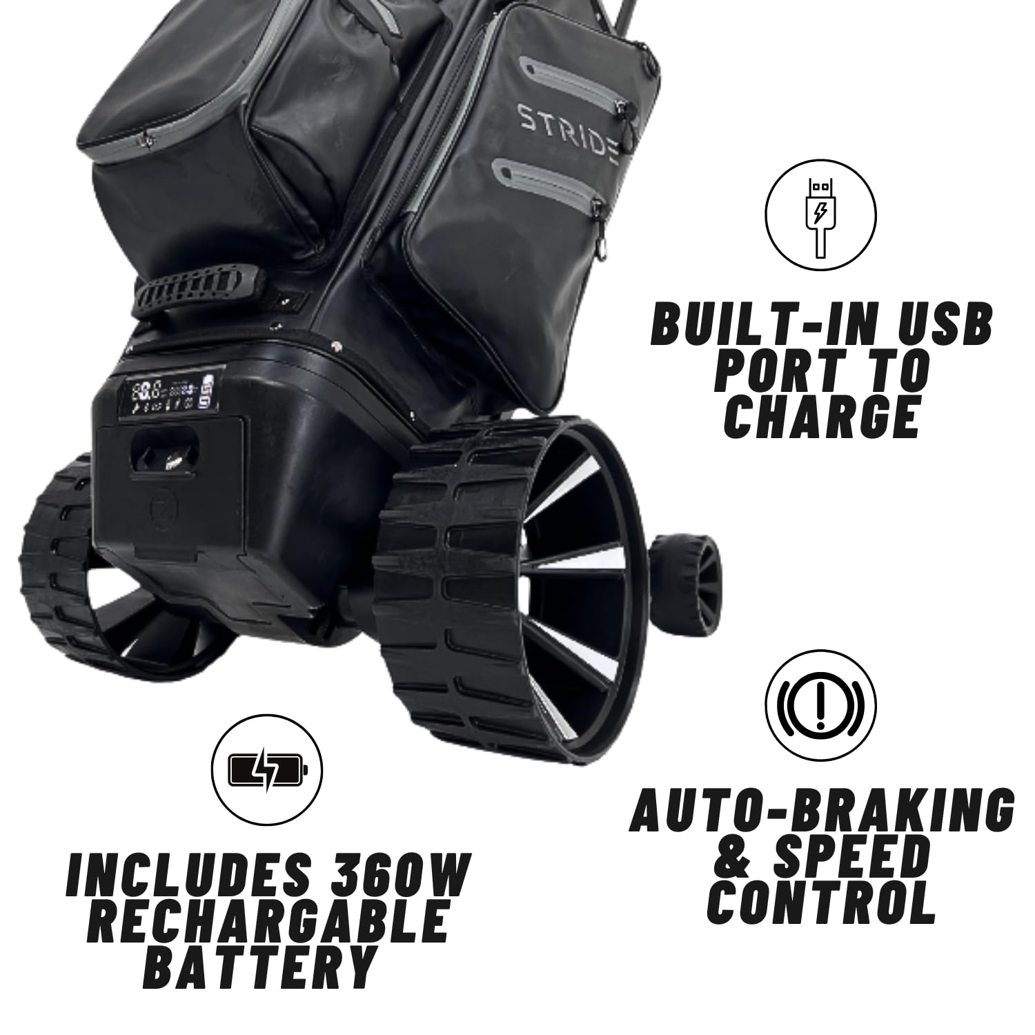 Zero Friction Stride - Remote and Follow Me Electric Golf Bag and