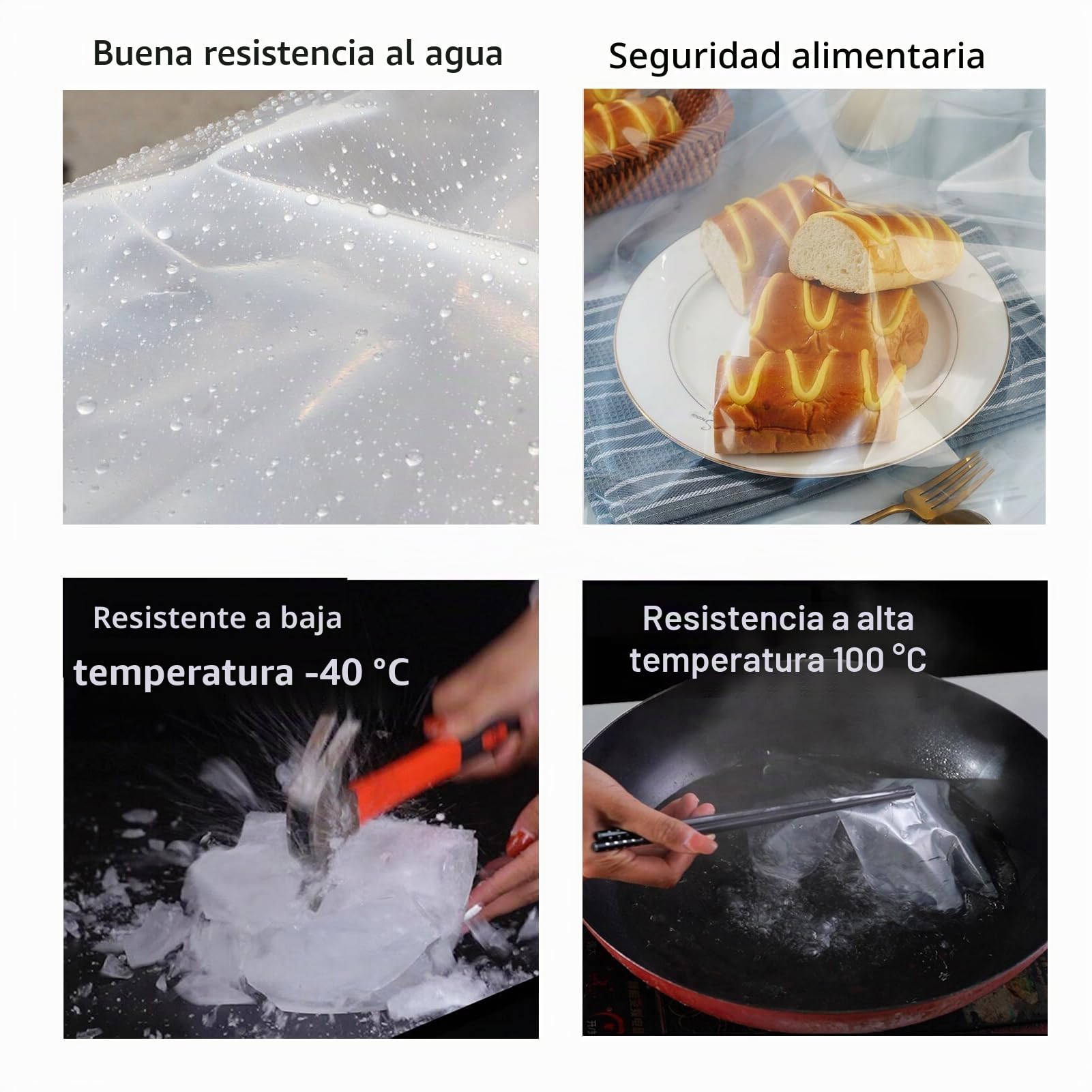 Película de invernadero de polietileno, 300 cm x 400 cm, 1120 g, extra gruesa, resistente a desgarros, de polietileno, transparente, para casa de tomates