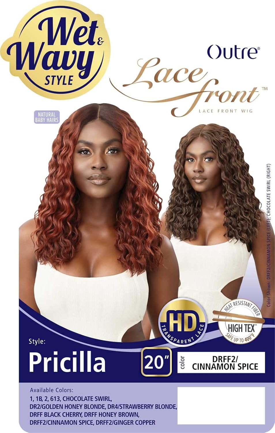 Outre HD Lace Front Wig Wet & Wavy Style PRICILLA (613)