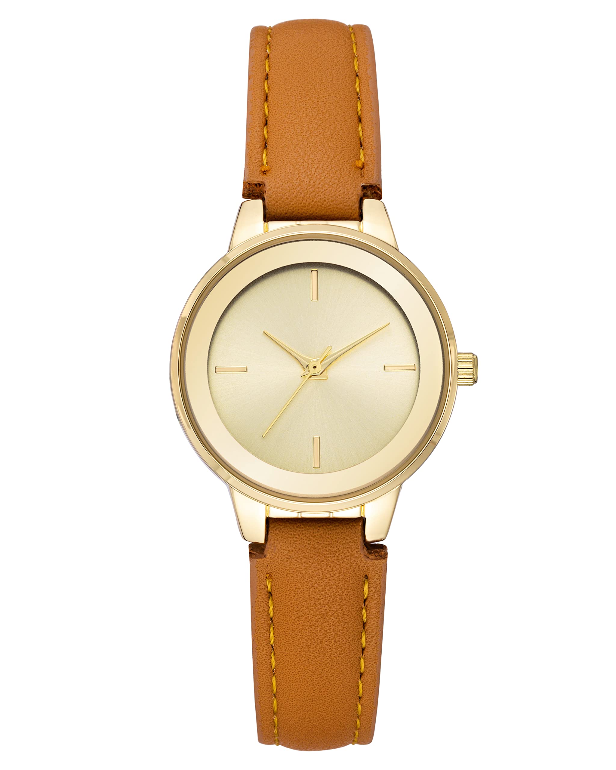 Amazon Essentials Women's Faux Leather Strap Watch