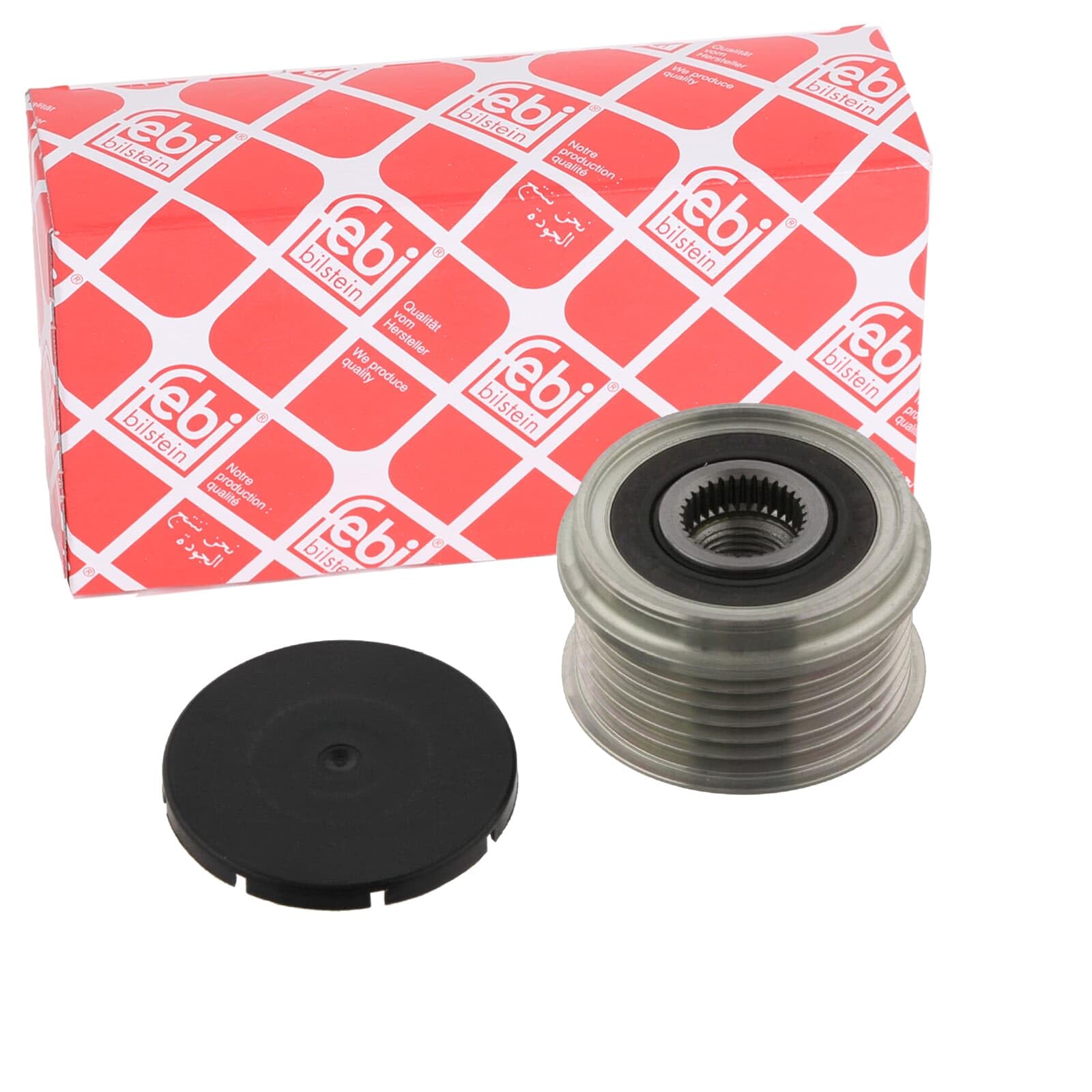 Overrunning Alternator Pulley fits FIAT DOBLO 223, 263 1.3D 2004 on Clutch Febi