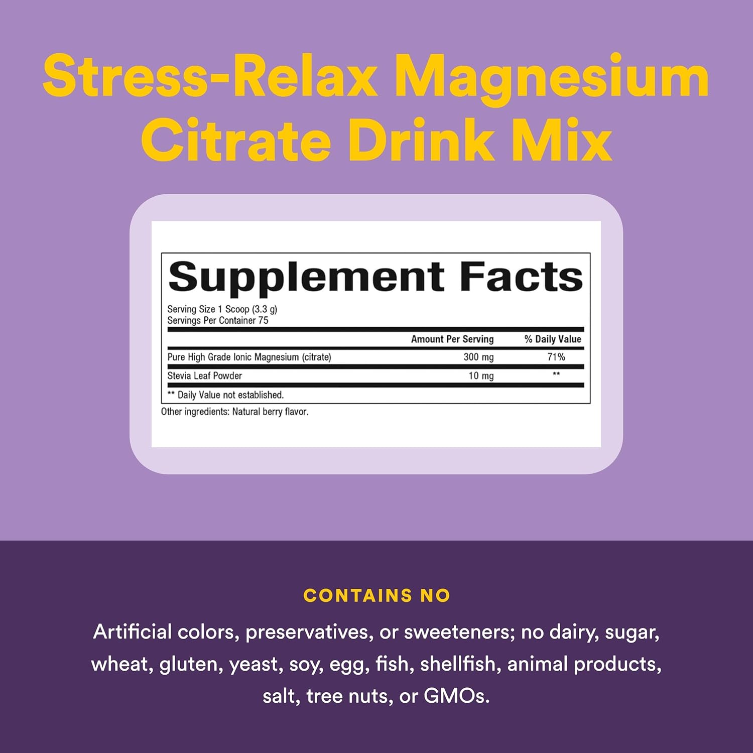 Natural Factors Magnesium Citrate Powder - Body Health Support Supplement for Cellular Support - Magnesium Powder Supplement Aids Muscle Health & Relaxation - 8.8 oz (75 Servings), Berry Flavor - Image 4