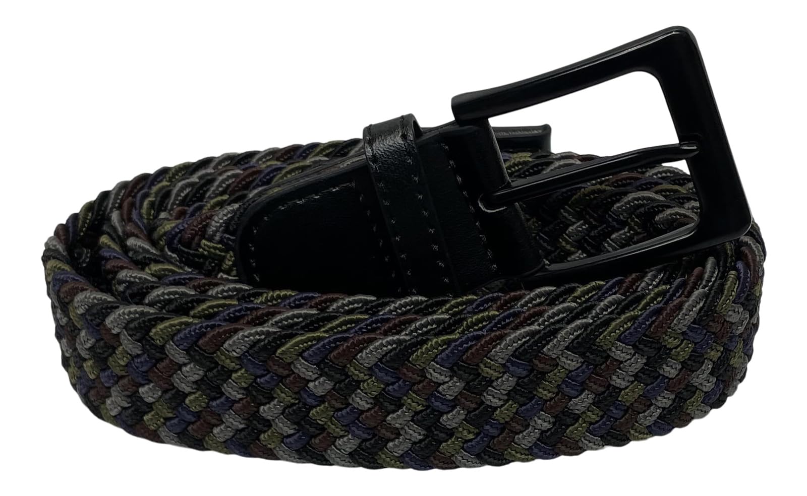SoBo LEATHER Stretchy Belts for Men & Women, 6 Colours, Elastcated Belt, Braided Belts, Unisex, Waist 28-44 inch (Dark Shades, M/L)